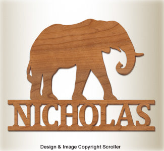 Elephant Wall Plaque Design Pattern - The Winfield Collection