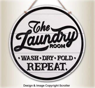 Vintage Laundry Room Wall Art Design Pattern
