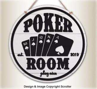 Vintage Poker Room Wall Art Design Pattern - The Winfield Collection