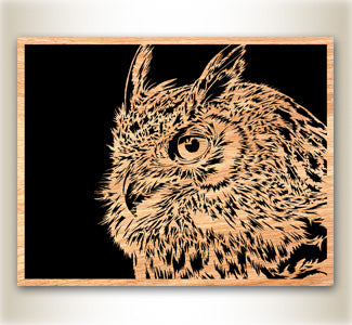 Eulen-Scrolled-Art-Design-Muster