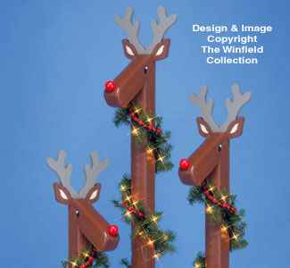 Reindeer Post Woodcraft Pattern(F)