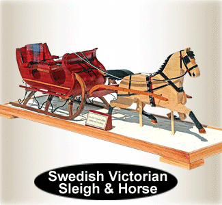 Swedish Victorian Sleigh and Horse
