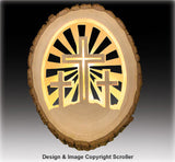 Lighted Religious Round Crosses