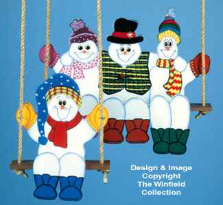 Swinging Snowmen Woodcrafting Pattern