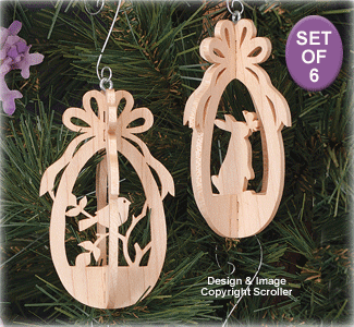 Slotted Easter Egg Ornament Pattern Set