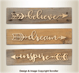 Inspirational Arrow Wall Art Plaque Patterns