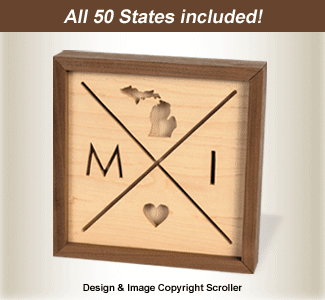 Lighted State Love Plaque - Downloadable