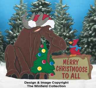 Christmoose Sign Wood Pattern(F)
