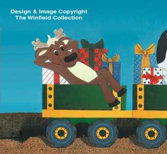 Reindeer in Tow Woodcraft Pattern