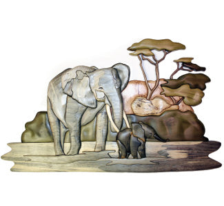 Family Time/Elephants Intarsia Project Patterns