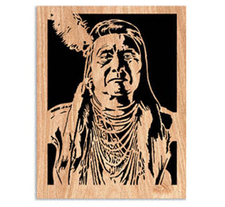 Chief Joseph Scrolled Art Pattern