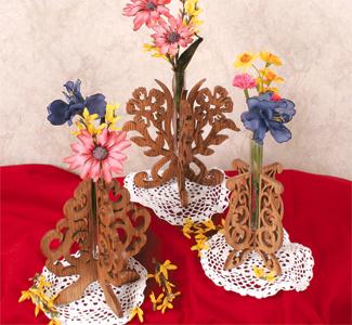 Set of 3 Scrolled Mini Bud Vases Project Pattern