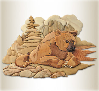 Wilderness Grizzly Bear Intarsia Design Pattern