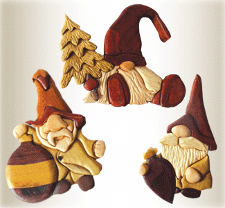 Gnome Intarsia Ornaments Design Pattern - The Winfield Collection