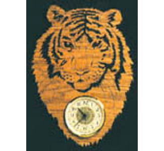 Tiger Wall Clock Scroll  Saw Pattern - The Winfield Collection