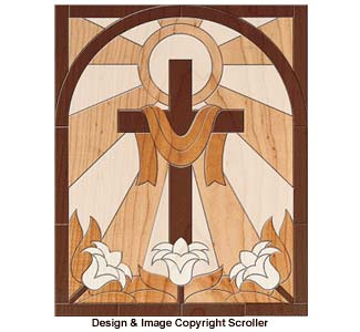 Easter Cross Segmentation Wall Art Scroll Saw Pattern