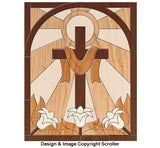Easter Cross Segmentation Wall Art Scroll Saw Pattern