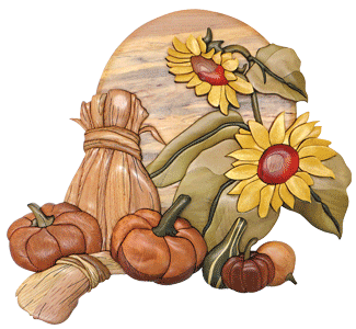 Intarsien-Designmuster „Harvest Moon“