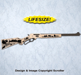Bear Rifle Wall Art Pattern