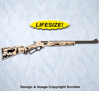 Wandkunstmuster mit Elchgewehr