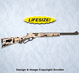 Wandkunstmuster mit Elchgewehr