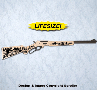 Wandkunstmuster mit Elchgewehr