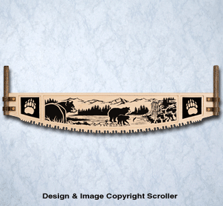 Bear Crosscut Saw Wall Art Pattern