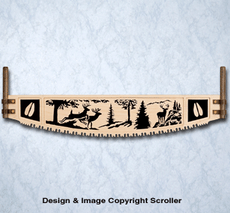 Deer Crosscut Saw Wall Art Pattern