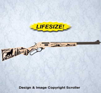 Wolf Rifle Wall Art Pattern
