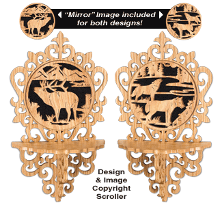 Mirror Image Wildlife Shelf Set #3 Patterns