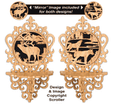 Mirror Image Wildlife Shelf Set #3 Patterns