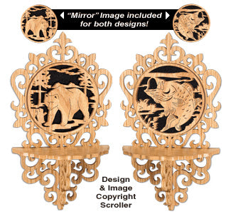 Mirror Image Wildlife Shelf Set #5 Patterns