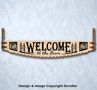 Farm Welcome Crosscut Saw Wall Art Pattern