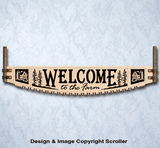 Farm Welcome Crosscut Saw Wall Art Pattern