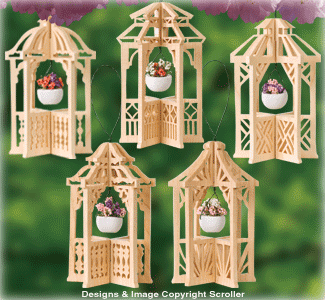 Mini Slotted Gazebo Ornaments Pattern Set #1