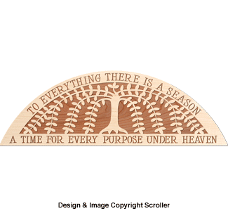 Seasons Door Topper Wall Art Scroll Saw Pattern - The Winfield Collection