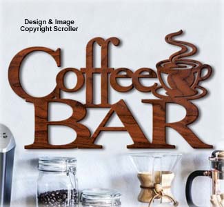 Home "Coffee Bar" Wandkunst Design Muster