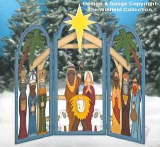 Large 3 Arch Nativity Woodcraft Pattern