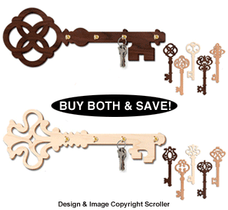 Ornate Key Hanger & Ornament<br> Combo Pattern Set