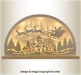 Lighted Santa Flight Display