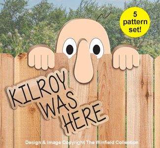 Kilroy Fence Peekers Woodcraft Pattern