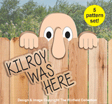 Kilroy Fence Peekers Woodcraft Pattern