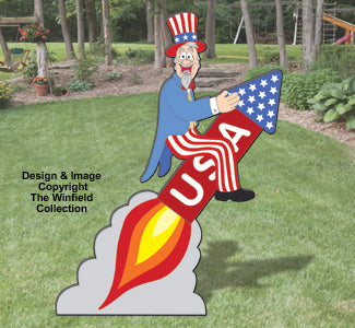Uncle Sam Blast-Off-Farbposter