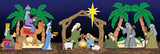 Mittleres, buntes Stille-Nacht-Musterset