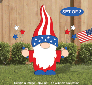 Patriotic Gnomes Woodcraft Pattern - The Winfield Collection