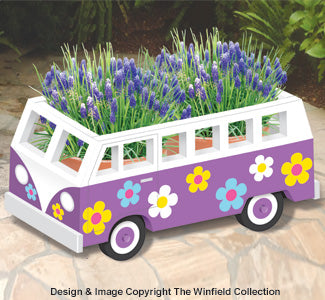 Hippie Van Planter Woodcraft Pattern