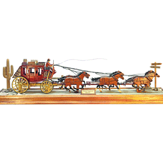 Western Stagecoach and Six Horses Pattern