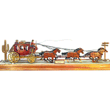 Western Stagecoach and Six Horses Pattern