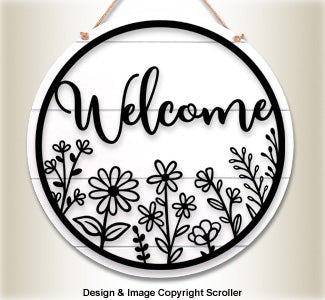 Welcome Door Sign Pattern  - Downloadable