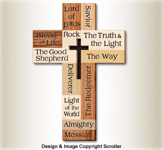 "Jesus Is" Wall Cross Pattern